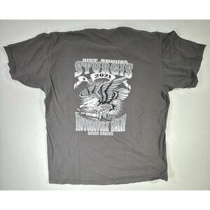 Sturgis Motorcycle Rally 2021 T-Shirt Eagle Biker Tee Gray XL SUNA